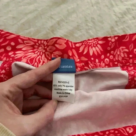 RipSkirt Hawaiian Red Floral Skirt Adjustable Wrap Beach Athletic Tropical XXL - Picture 7 of 7